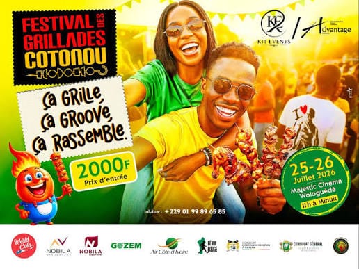Affiche Festive du Festival des Grillades De Cotonou